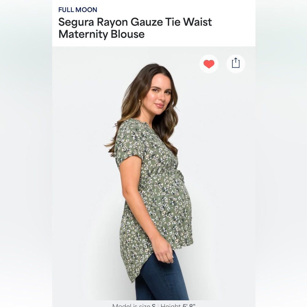 Maternity short sleeve blouse